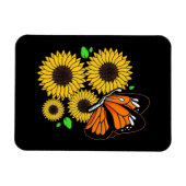 Butterfly Sonnenblumengarten Magnet (Horizontal)