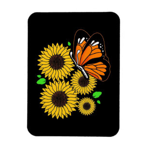 Butterfly Sonnenblumengarten Magnet