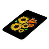 Butterfly Sonnenblumengarten Magnet (Linke Seite)