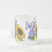 Butterfly Sonnenblumengarten Mattglastasse (Vorderseite Links)