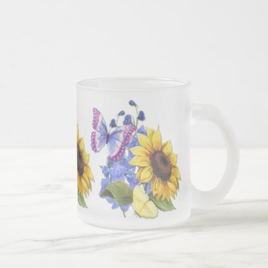 Butterfly Sonnenblumengarten Mattglastasse (Rechts)