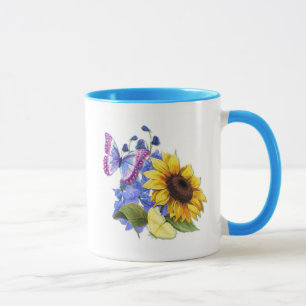 Butterfly Sonnenblumengarten Tasse
