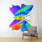 Butterfly-Sonnenuntergang Wandteppich (Beispiel (Horizontal))