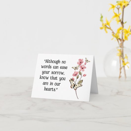 Butterfly Sorrow Karte (Gelbe Blume)