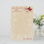 Butterfly Sparkle Personal Stationery Briefpapier (Stehend Vorderseite)