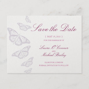 Butterfly Speichern Sie die Datumskarten Save The Date