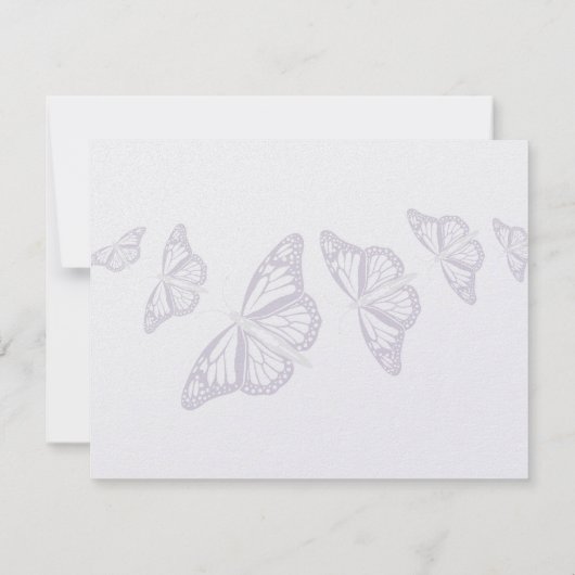 Butterfly Speichern Sie die Datumskarten Save The Date (Rückseite)