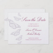 Butterfly Speichern Sie die Datumskarten Save The Date (Vorne/Hinten)