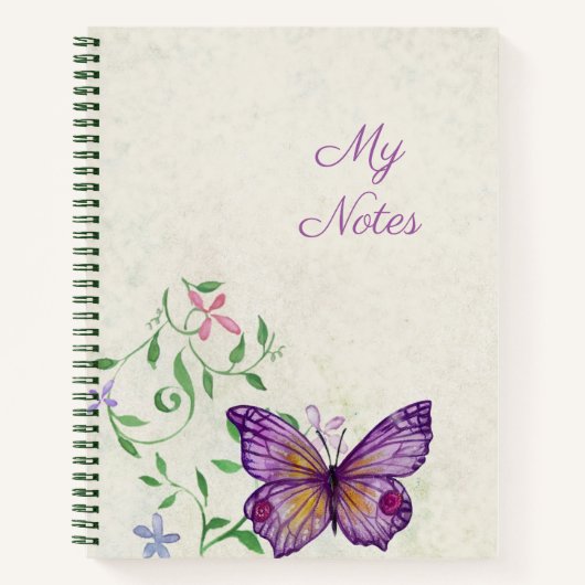 Butterfly SpiralNotebook Notizblock (Vorderseite)