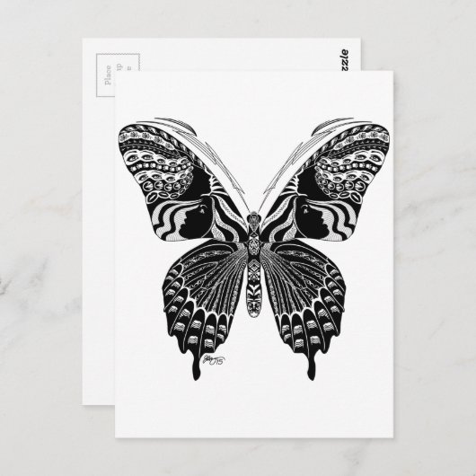Butterfly Spirit Animal Postkarte (Vorne/Hinten)