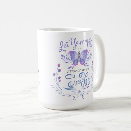 Butterfly Spirit Vibe Large Kaffeetasse (VorderseiteRechts)