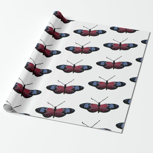 Butterfly Spring Art Geschenkpapier (Ungerollt)