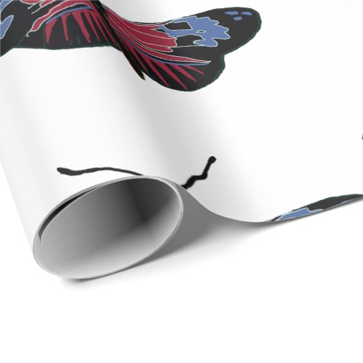 Butterfly Spring Art Geschenkpapier (Rolleneckpunkt)