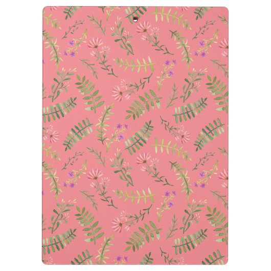 Butterfly Spring Floral Monogram School Klemmbrett (Rückseite)