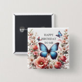 Butterfly Spring Sublimation-96280 Uhr Button (Vorne & Hinten)