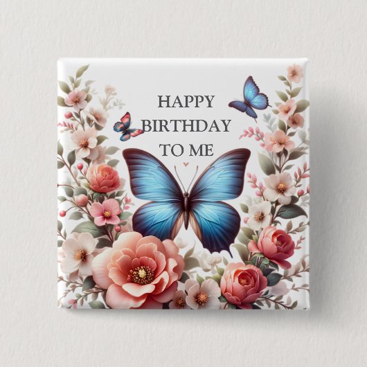 Butterfly Spring Sublimation-96280 Uhr Button (Vorderseite)