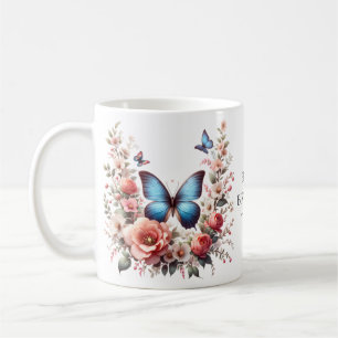 Butterfly Spring Sublimation-96280 Uhr Kaffeetasse