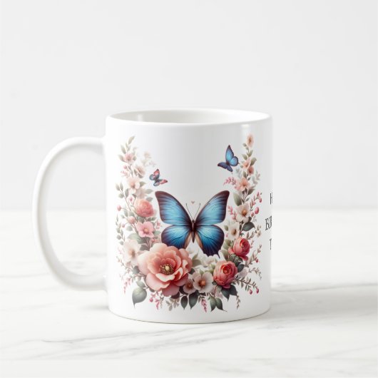 Butterfly Spring Sublimation-96280 Uhr Kaffeetasse (Links)