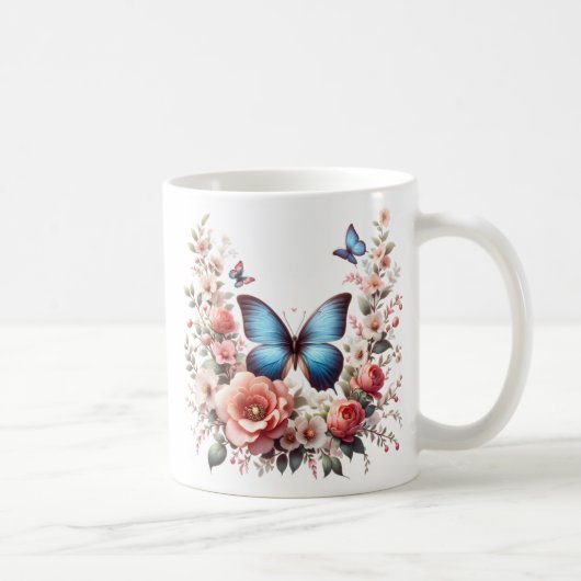 Butterfly Spring Sublimation-96280 Uhr Kaffeetasse (Rechts)