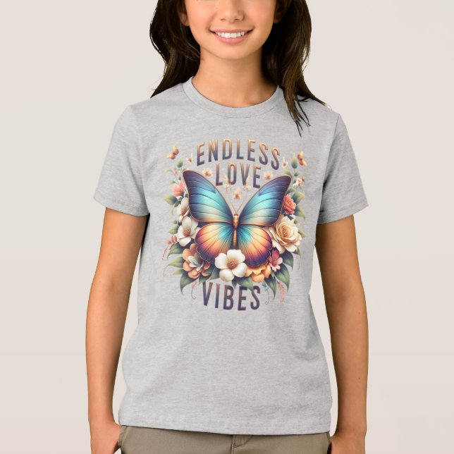 Butterfly Spring Sublimation-96281 Tri-Blend Shirt (Vorderseite)