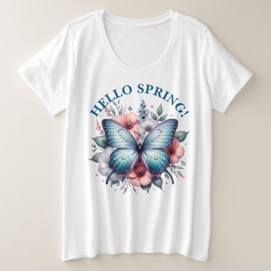 Butterfly Spring Sublimation-96282 Große Größe T-Shirt (Design vorne)