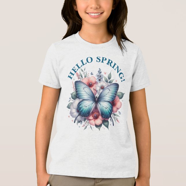 Butterfly Spring Sublimation-96282 Tri-Blend Shirt (Vorderseite)