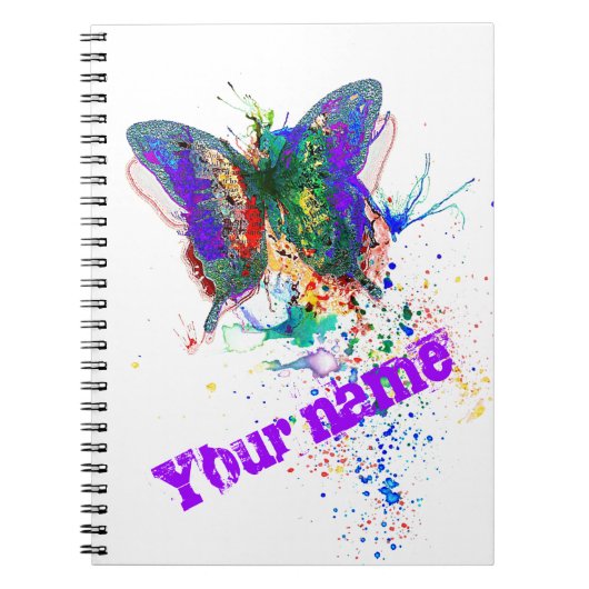 Butterfly-Spritzer Notizblock (Vorderseite)