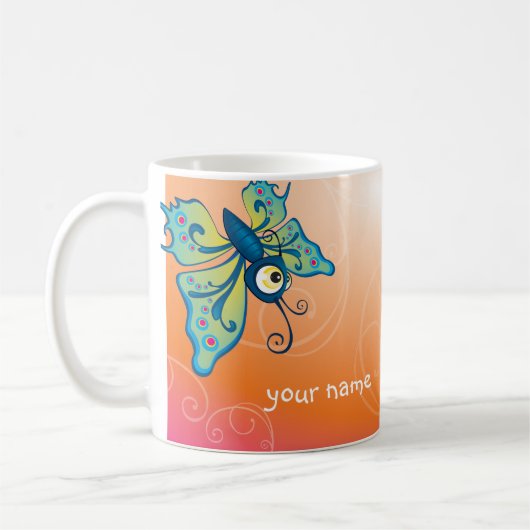 BUTTERFLY - sprudeln: Kaffeetasse (Links)