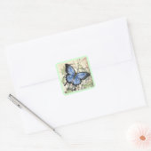 Butterfly Square Sticker. Quadratischer Aufkleber (Umschlag)