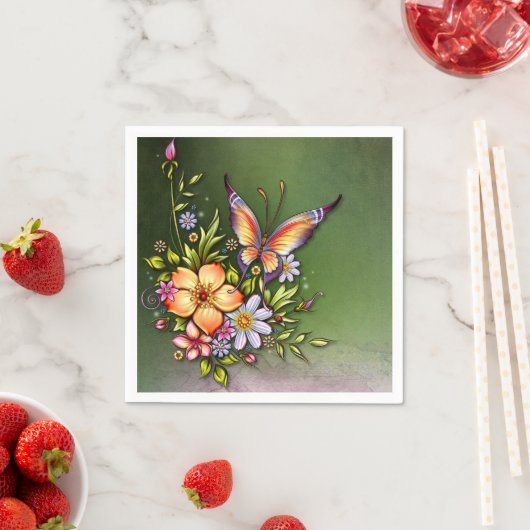 Butterfly Standard Cocktail Napkins Serviette (Beispiel)