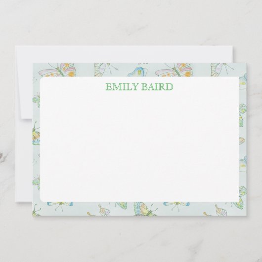 Butterfly Stationary Mitteilungskarte (Vorderseite)