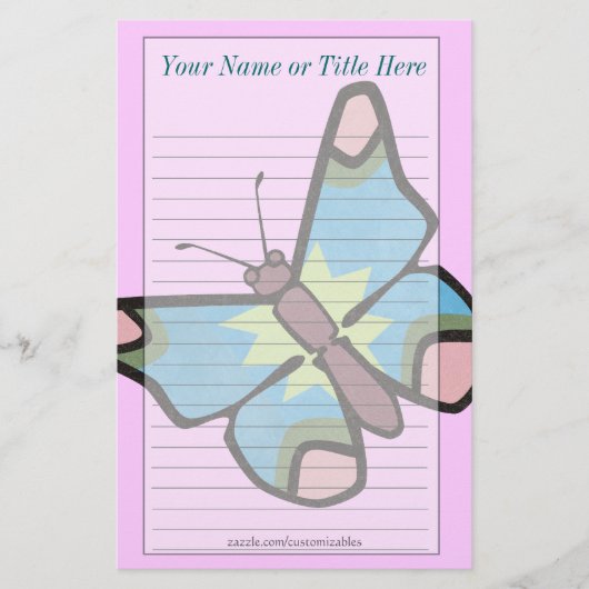 Butterfly Stationery Briefpapier (Vorderseite)