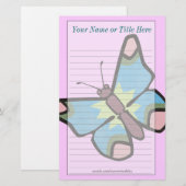 Butterfly Stationery Briefpapier (Vorne/Hinten)