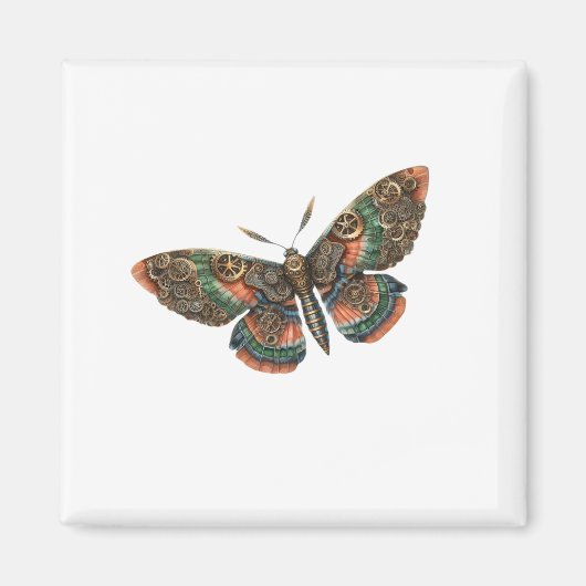 Butterfly Steampunk Magnet (Vorne)