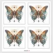 Butterfly Steampunk Metal Gear Schmetterlinge Aufkleber (Blatt)