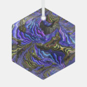 Butterfly Stew Farbiges Fraktal Landschaft Abstrak Ornament Aus Glas (Vorderseite)