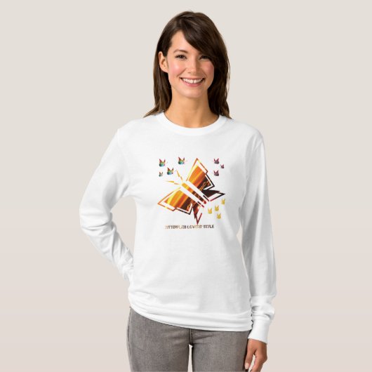 Butterfly-Stil T-Shirt (Vorne ganz)