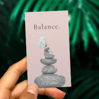 Butterfly & Stones Life Coach Wellness Yoga WELLNE Visitenkarte