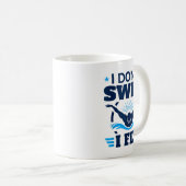 Butterfly Stroke Swimmer I Don't Swim I Fly  Kaffeetasse (VorderseiteRechts)