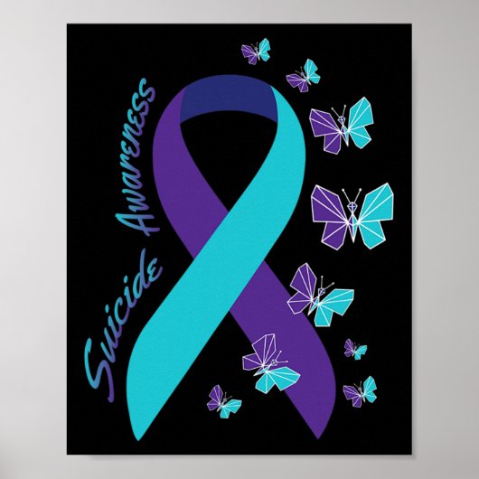 Butterfly Suicide Bewusstsein psychische Gesundhei Poster (Vorne)