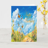 Butterfly Summer Karte (Gelbe Blume)