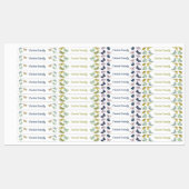 Butterfly Summer Pink Blue Yellow Labels Etiketten (Blatt)