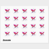 Butterfly Summer Splash Runder Aufkleber (Blatt)