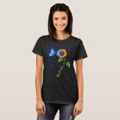 Butterfly Sunflower Mastocytosis Awareness T-Shirt (Vorne ganz)