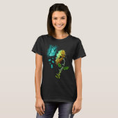 Butterfly Sunflower Scleroderma Awareness T-Shirt (Vorne ganz)