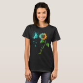 Butterfly Sunflower Tourette Syndrome Awareness T-Shirt (Vorne ganz)
