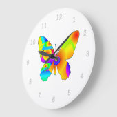 Butterfly Sunrise Große Wanduhr (Winkel)