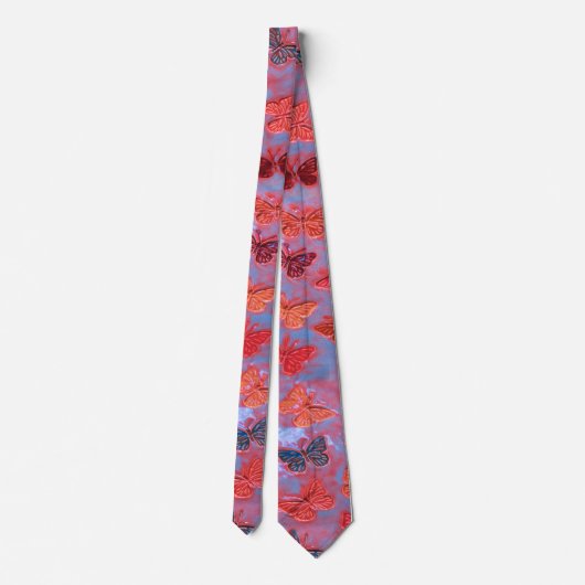 Butterfly Sunset Necktie Krawatte (Rückseite)