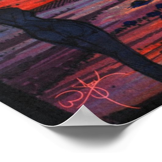 Butterfly Sunset Poster (Ecke)