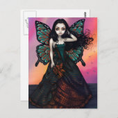 "Butterfly Sunset" Postkarte (Vorne/Hinten)
